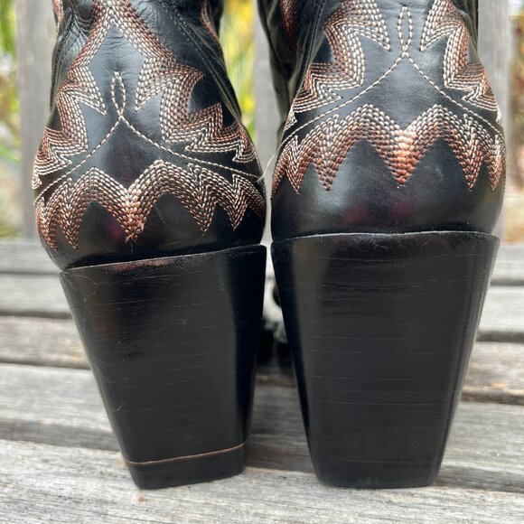 Old Gringo Sharon Black/Brown Women's Boots, Size 10 - Picture 6 of 16